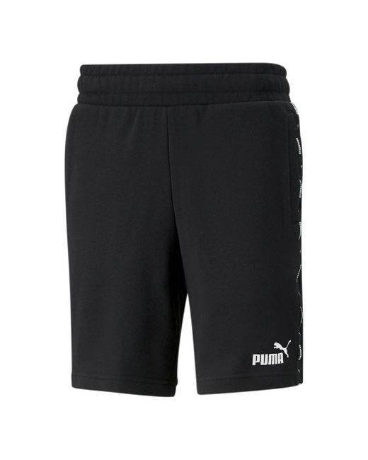 PUMA Black Logo Straight Shorts for men