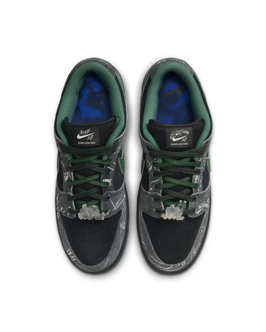 Nike Green X There Skateboard Sb Dunk Low Pro 'Anthracite Gorge' for men
