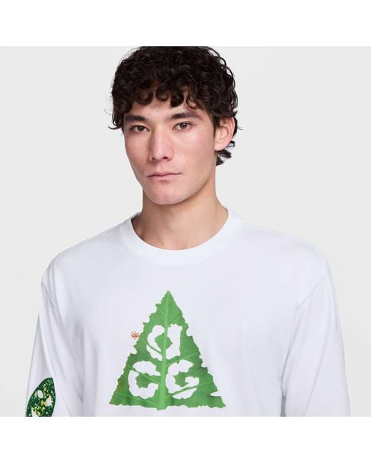 Nike White Acg Long Sleeves T-Shirt Asia Sizing for men