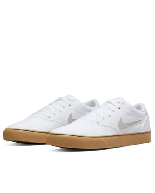 Nike White Chron 2 Canvas Sb Gum' for men