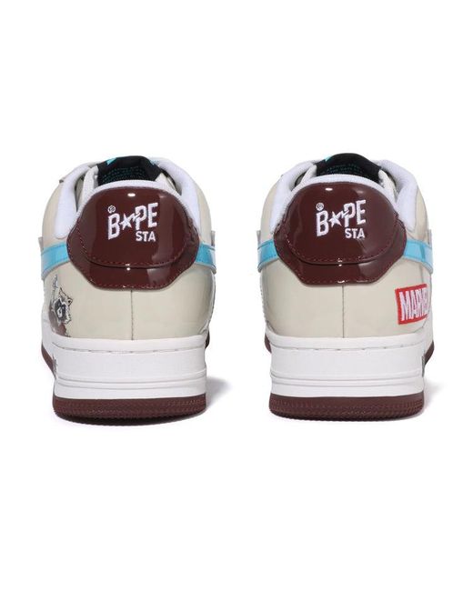 A Bathing Ape Blue X Marvel Comics Bape Sta Low 'Cream' 0Zxshm191906J-Gyb for men