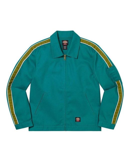 Supreme Green X Dickies Stripe Eisenhower Jacket for men