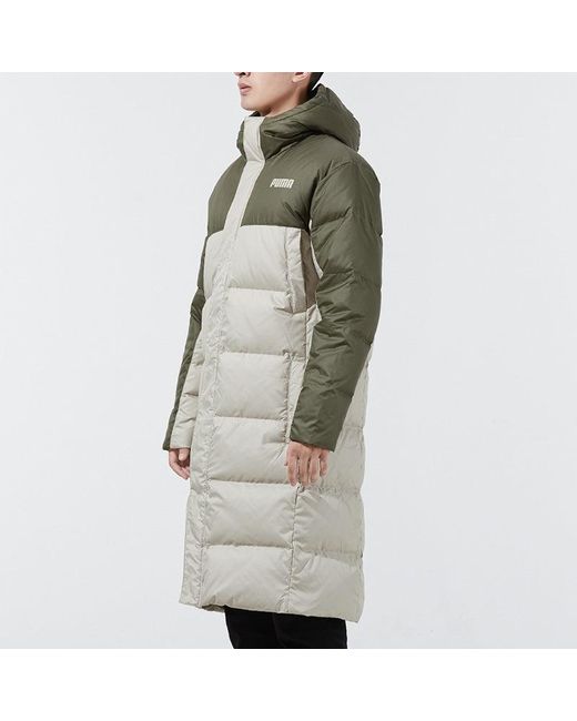 PUMA Gray Puffer Coat Jacket for men