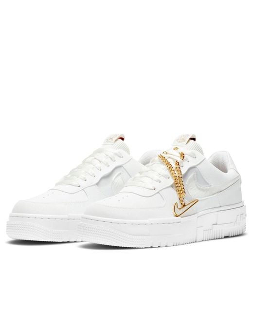 Nike White (Wmns) Air Force 1 Pixel Chain'