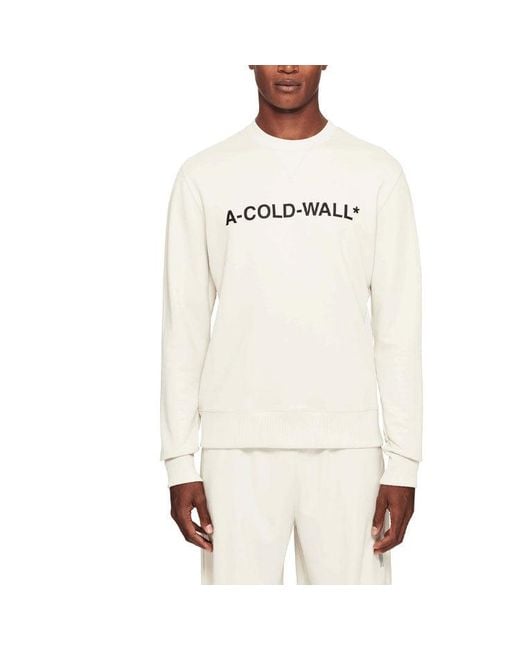 A_COLD_WALL* White Logo Crew Sweat for men
