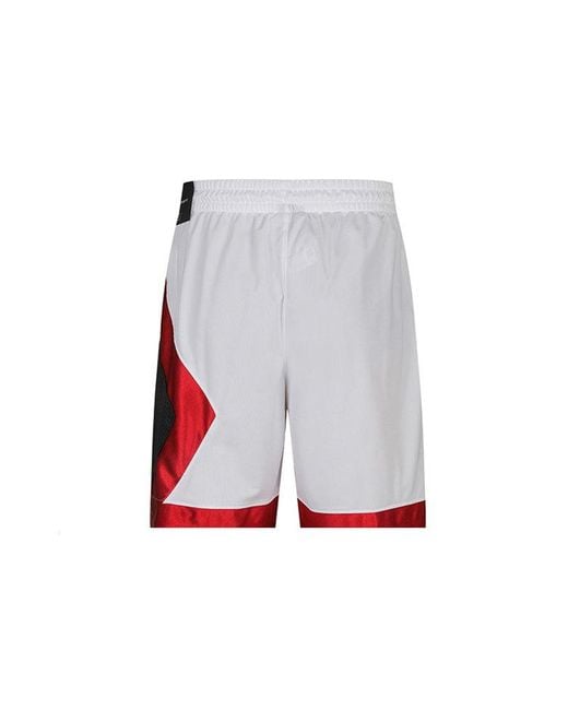 Nike White Jumpman Diamond Mesh Splicing Basketball Shorts for men
