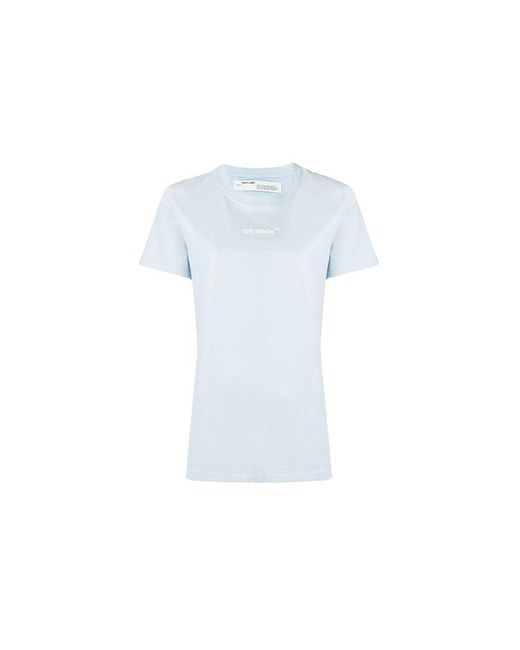 Off-White c/o Virgil Abloh Blue (Wmns) Arrows Sketch Printed Short Sleeve
