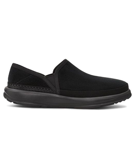 Ugg Black Kick It Slip-On Athleisure Casual Sports Shoe Fleece Lined for men