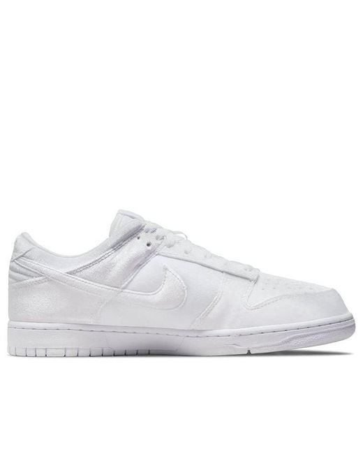 Nike White X Dover Street Market Dunk Low Velvet' for men