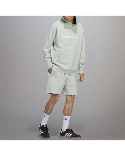 Adidas Gray X Pharrell Humanrace Logo Hoodie for men