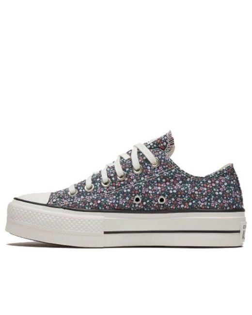 Converse Blue (Wmns) Chuck Taylor All Star Platform Low 'Vintage Floral'