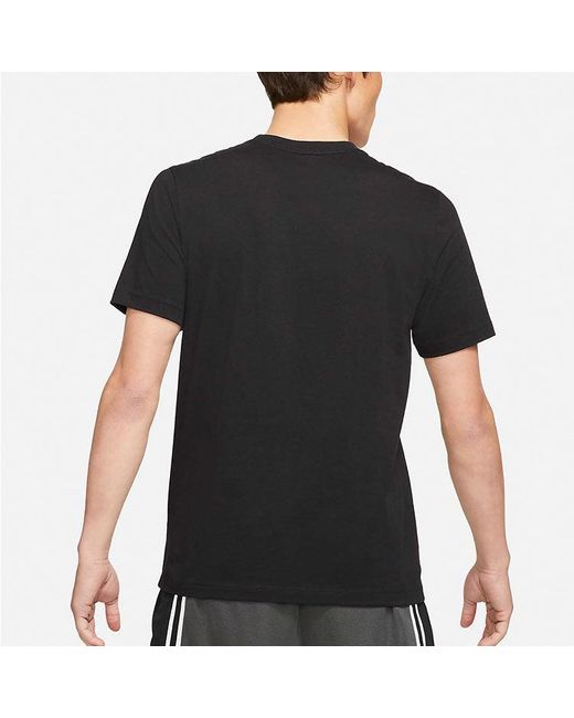 Nike Black Just Do It Alphabet Printing Sports Short Sleeve for men