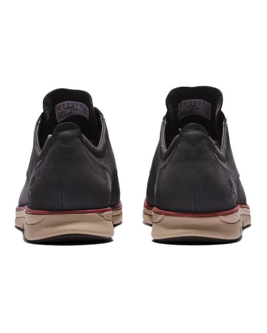 Timberland Black Bradstreet Leather Oxford Shoes 'Dark' for men