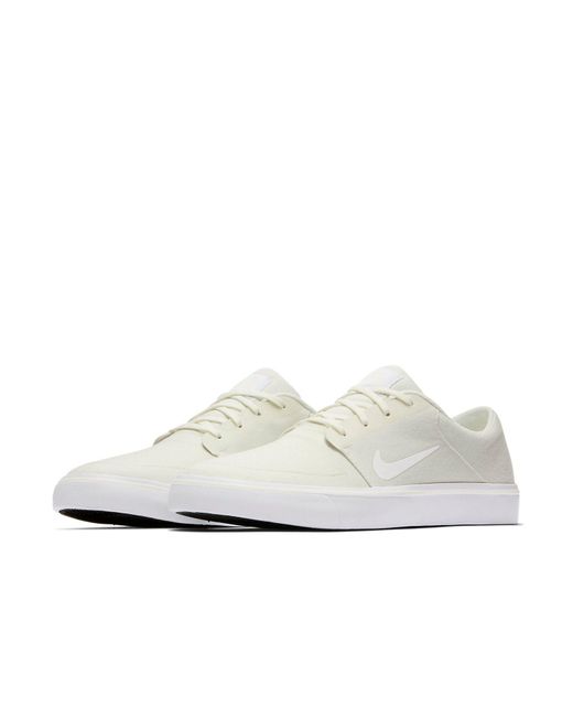Nike White Portmore Canvas Sb for men