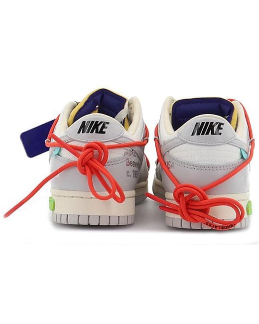 Nike Blue X Off- Dunk Low 'Lot 23 Of 50' for men