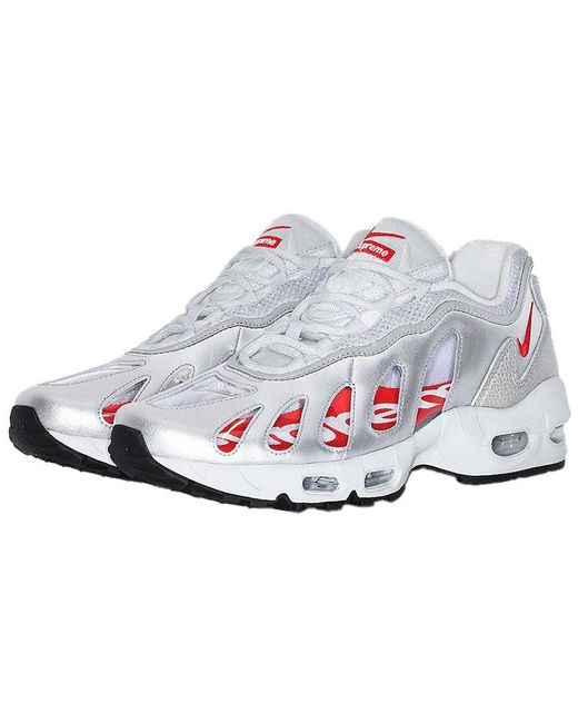 Nike White X Supreme Air Max 96 'Metallic' for men