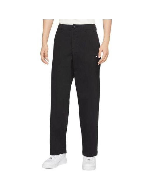 Nike Blue Life Solid Color Logo Printing Loose Straight Casual Pants/Trousers for men