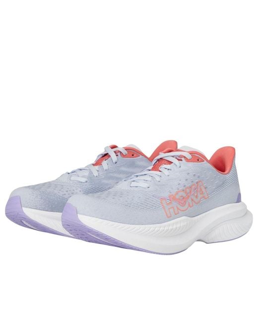 Hoka One One White (Wmns) Mach 6 Wide 'Pale Dusk Gull'