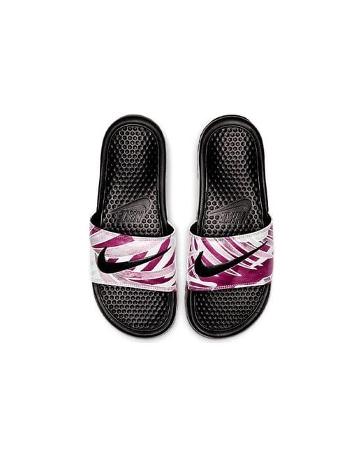 Nike Black (Wmns) Benassi Jdi Print Active Fuchsia'