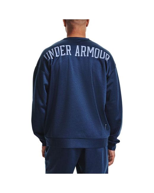Under Armour Blue Recover Round Neck Training Loose Sports for men