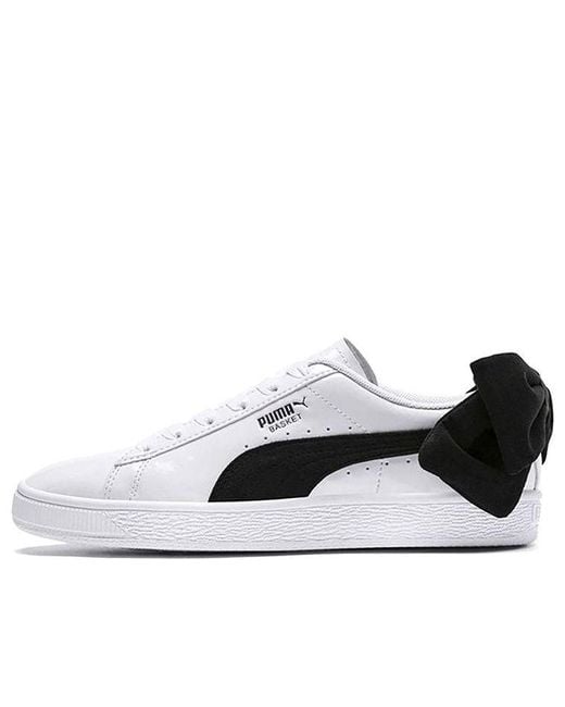 PUMA White (Wmns) Basket Bow