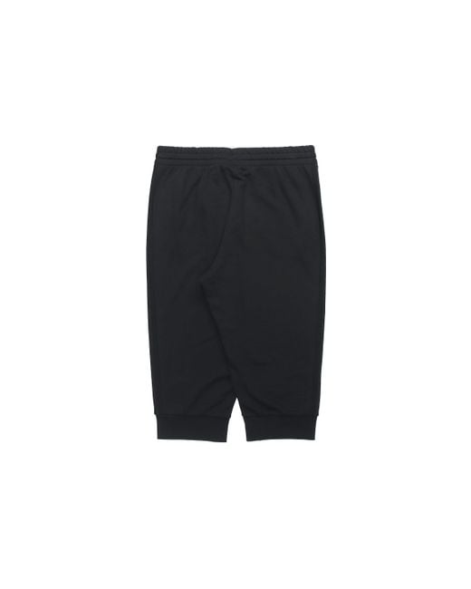Adidas Black M 3S Ft Tc 34Pt Embroidered Logo Stripe Knit Bundle Feet Cropped Pants for men