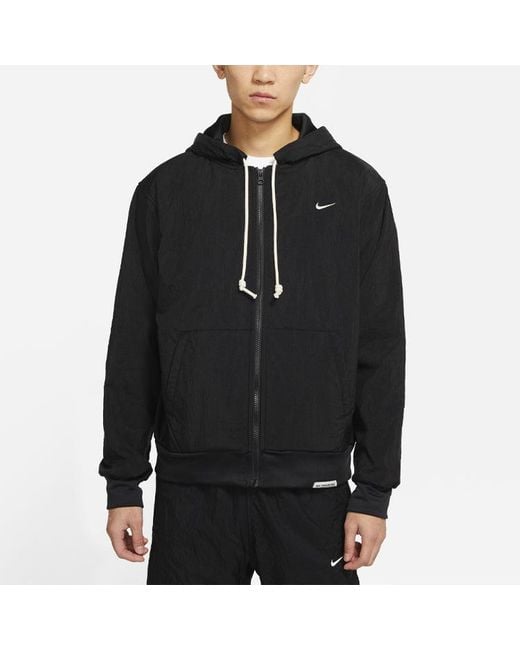 Nike Black Standard Issue Zip Hooded Jacket for men