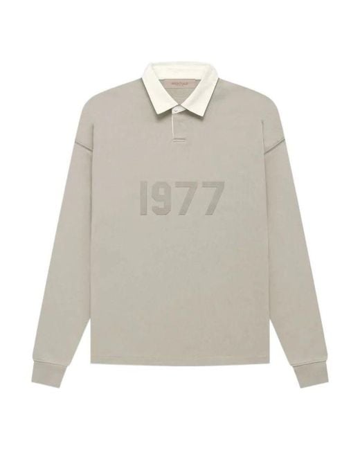 Fear Of God White Fw22 1977 Henley Rugby Polo 'Smoke' for men