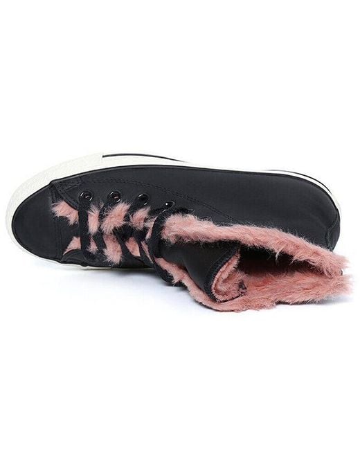 Converse Black Chuck Taylor All Star Fleece Hi for men