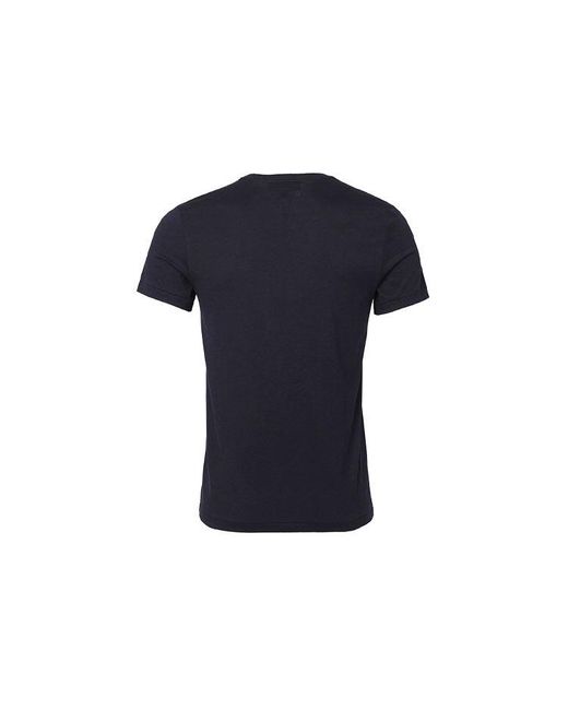 Burberry Blue Logo Round Neck Short Sleeve Navy for men
