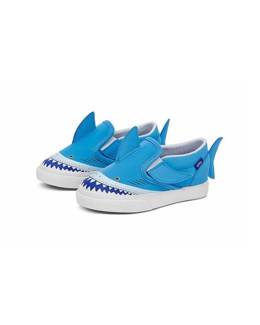 Vans Blue Slip-On V Low Top One Pedal Casual Skate Shoes Td for men