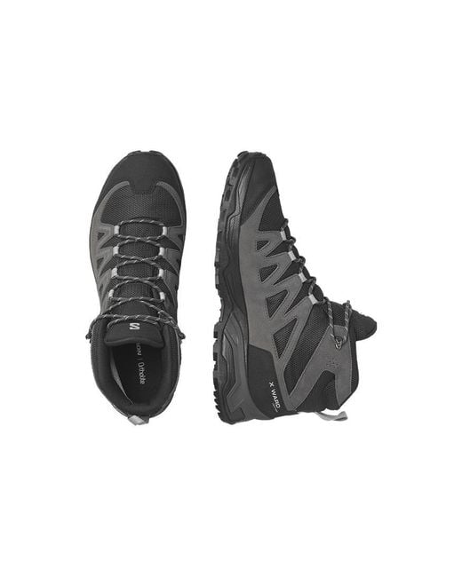Salomon Black X Ward Leather Mid Gtx 'Phantom' for men