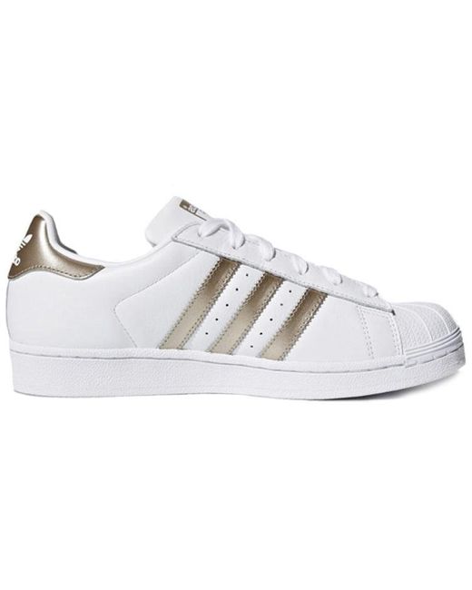 Adidas White (Wmns) Superstar Metallic'