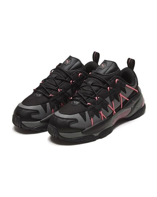 PUMA Black Lqdcell Omega Striped Knit Castlerock' for men