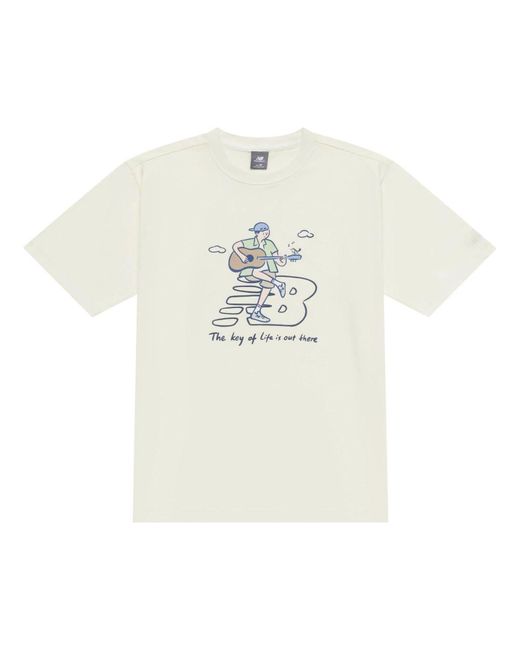 New Balance White X Pk Guitar Graphic T-shirt