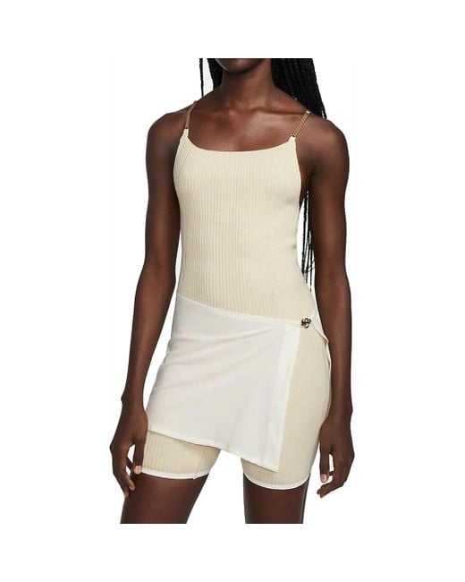 Nike Natural (Wmns) X Jacquemus Ribbed Short Bodysuit 'Pearl'