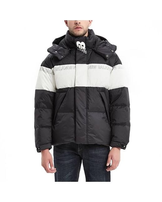 New Balance Black Colorblock Padded Jacket for men