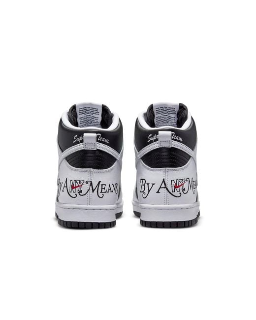 Nike Black X Supreme Sb Dunk High 'By Any Means for men