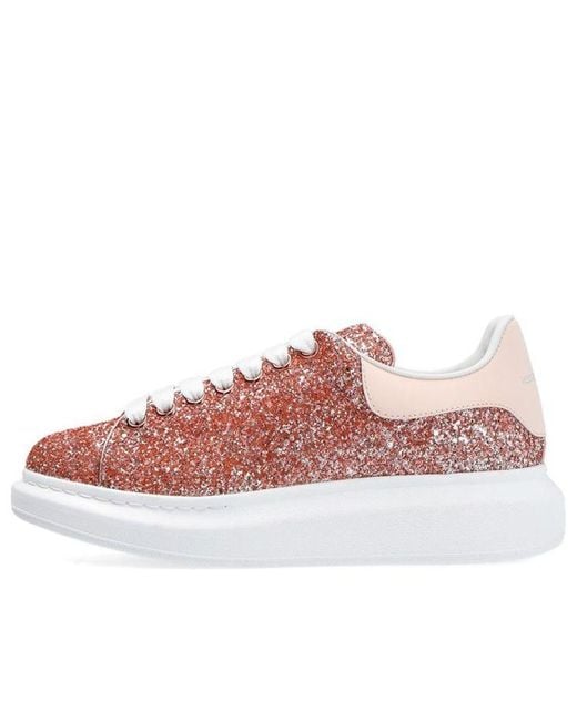 Alexander McQueen Pink Oversized Glitter Sneaker