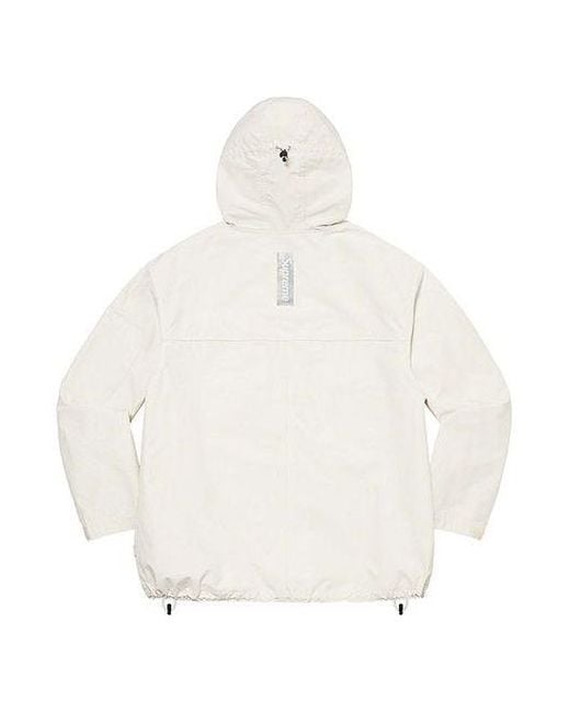 Supreme White Full Zip Facemask Jacket for men