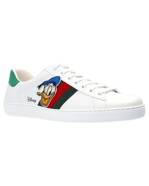 Gucci White Disney X Ace Donald Duck' for men