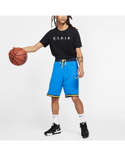 Nike Black Kyrie Dri-Fit Kyrie Irving Basketball Breathable Sports Short Sleeve for men