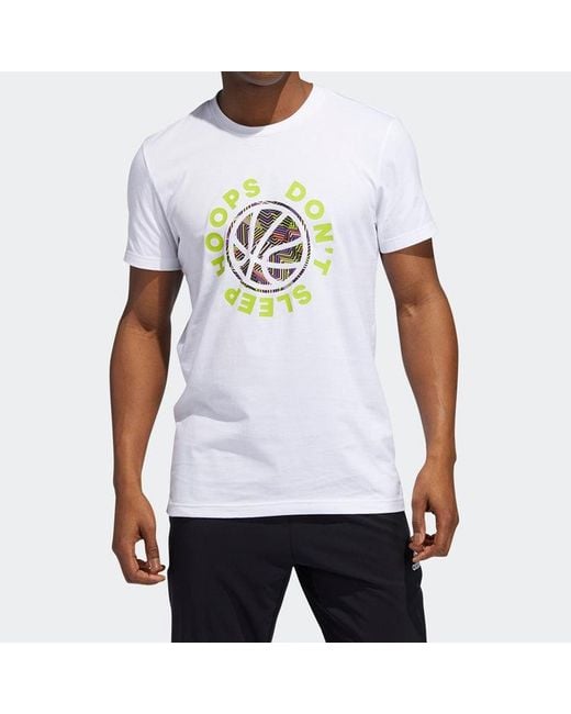 Adidas White Apac Smr Hds Basketball Sports Short Sleeve for men