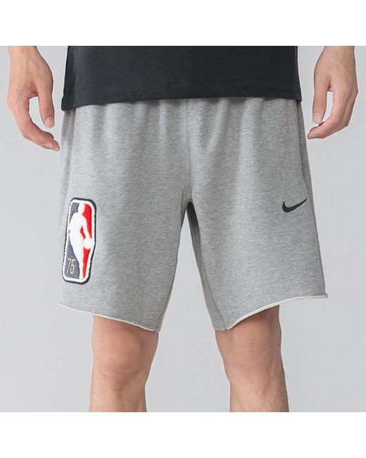 Nike Gray Nba Team 31 Courtside Casual Breathable Basketball Sports Shorts Light for men