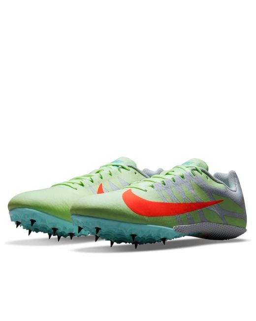 Nike Green Air Zoom Rival S 9 Spikes 'Barely Volt Hyper' for men