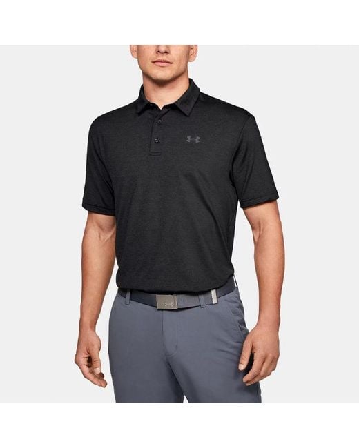 Under Armour Blue Playoff Golf Sports Thin And Light Breathable Loose Short Sleeve Polo Shirt for men