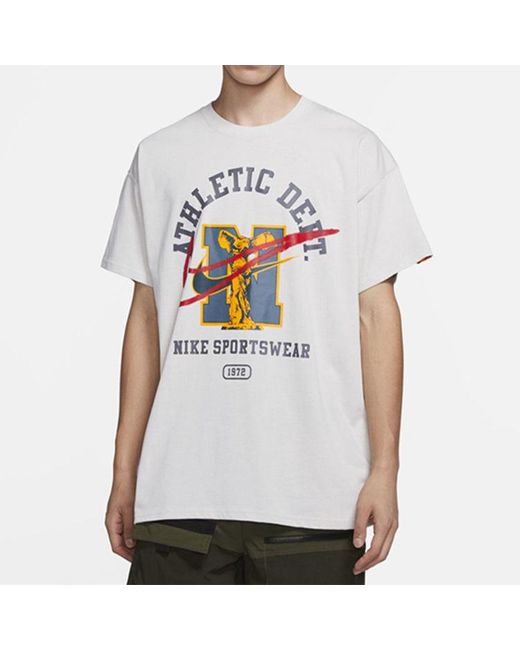Nike White Logo Short Sleeve Light T-Shirt for men