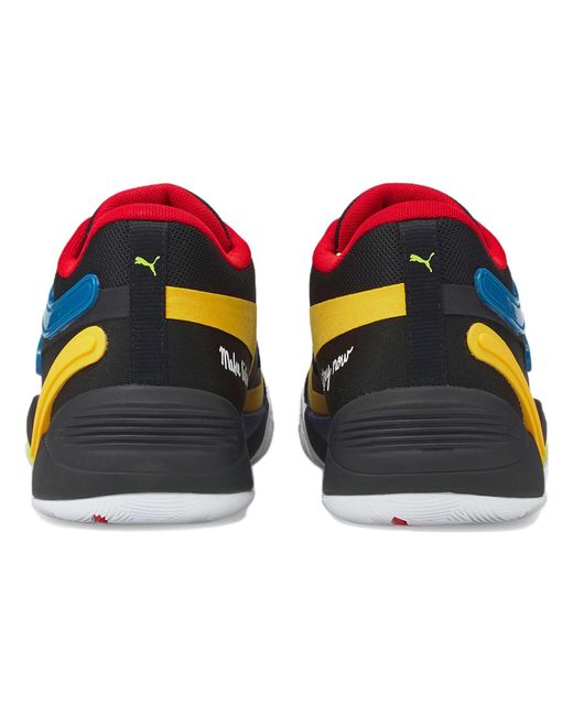 PUMA Blue Black Fives X Trc Blaze Court 'black Saffron' for men