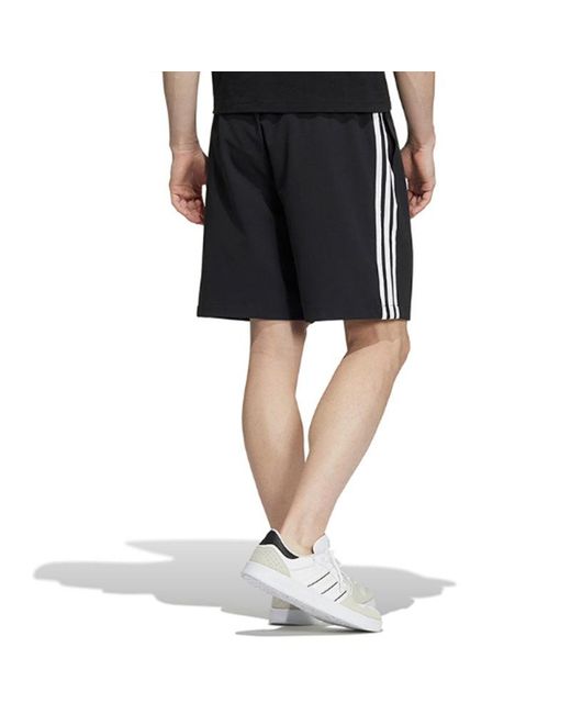 Adidas Blue Neo Solid Color Logo Athleisure Casual Sports Shorts for men