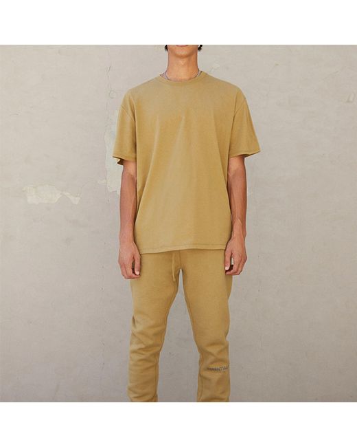 Fear Of God Natural Fw21 Logo Tee 'Amber' for men